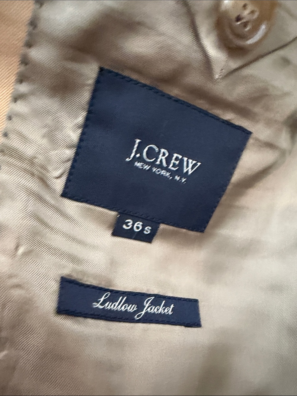 J. Crew Men's Ludlow Camel/Tan Two-Button Blazer - Picture 5 of 13